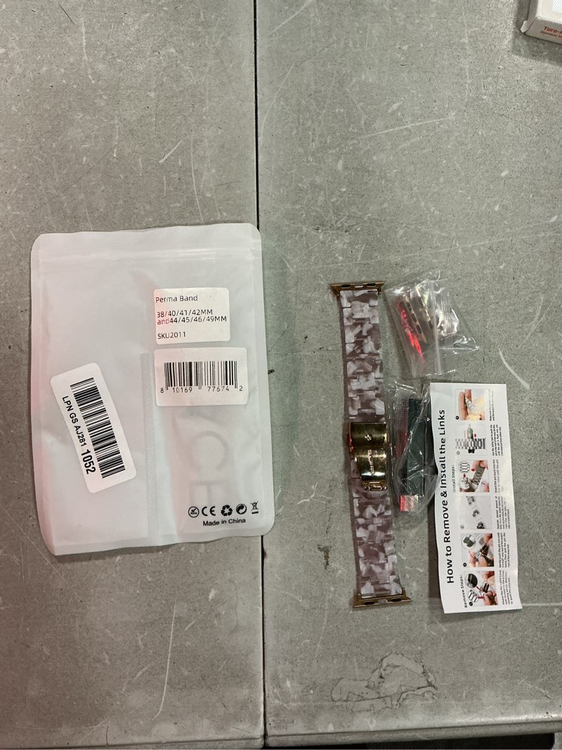 Condition photo showing Good Condition for solace bands lightweight perma watch band - universal fit for apple watch bands for women & men, iwatch bands for 38mm 40mm 41mm 42mm 44mm 45mm 49mm ultra, se, series 11 10 9 8 7 6 5-1 (matte solid) powderflower 38/40/41/42/44/45mm