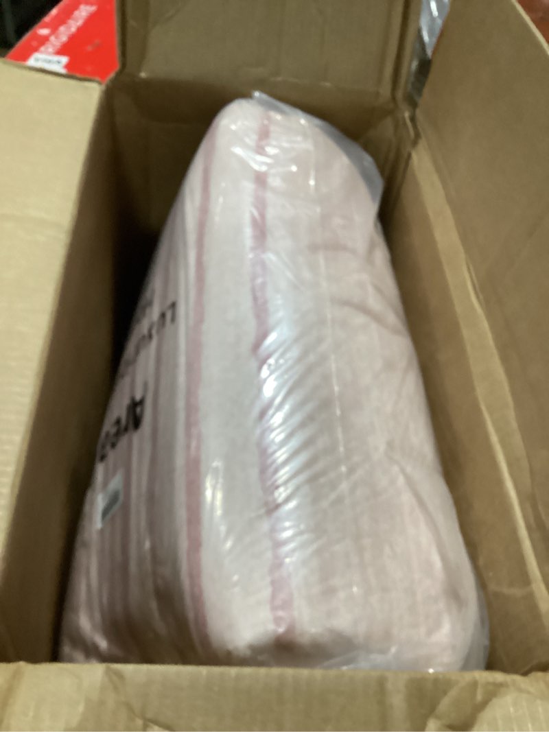 Condition photo showing Good Condition for Wonnitar Washable Pink Striped Rug for Bedroom 8x10, Non-Slip Living Room Area Rug, Minimalist Berber Stripe Area Rug, Soft Floor Carpet for Nursery Playroom Closet (Pink, 8' x 10') 8' x 10' (Rectangular) Pink