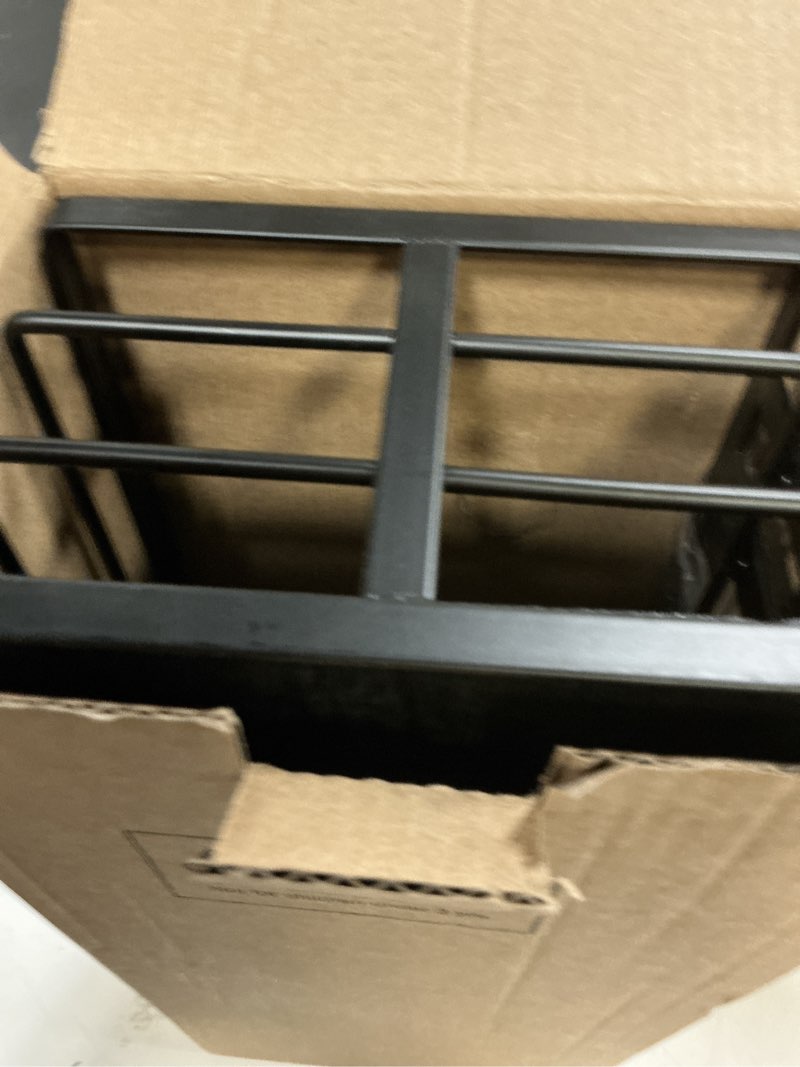 Condition photo showing Good Condition for tj.moree over the door/wall mount ironing board hanger, laundry room iron and ironing board caddy storage for water mister, fabric sprays, laundry detergent black
