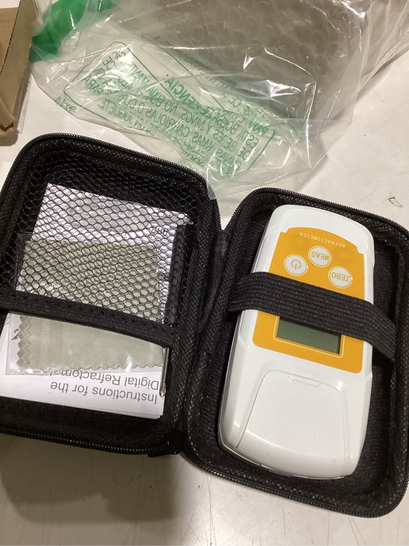 Condition photo showing As Is for 0-55% Brix Meter,High Precision Digital Brix Refractometer with ATC for Fruit,Juice,Beverages,Suger Content Measurement in Wine Making,Beer Brewing,Homebrew Kit 0-55%Brix