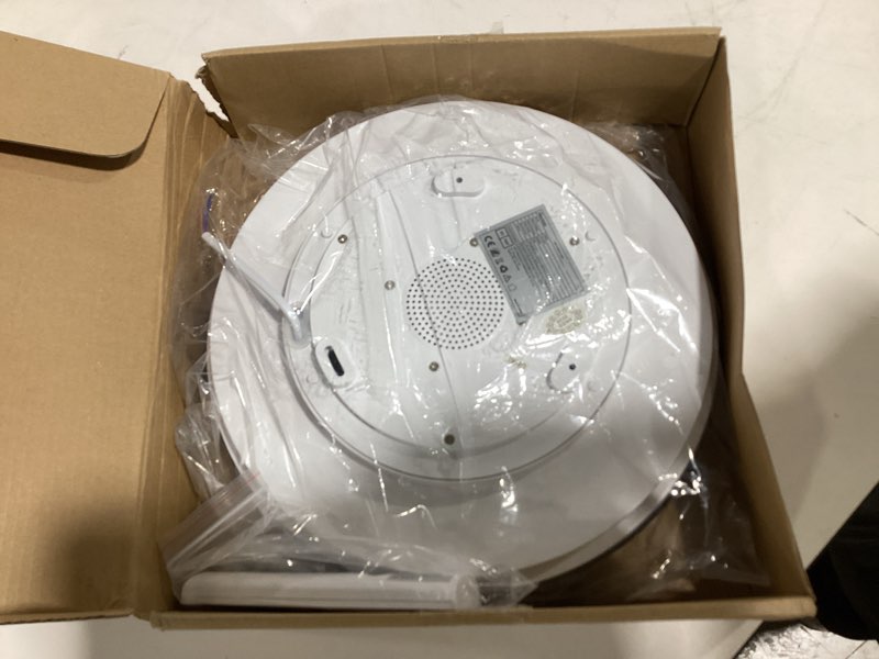 Condition photo showing Good Condition for black bluetooth ceiling light, 24w 2400lm dimmable rgb flush mount led light with 2.4g remote, 3 cct ceiling light with speaker for bedroom, bathroom, kitchen, hallway, hardwired