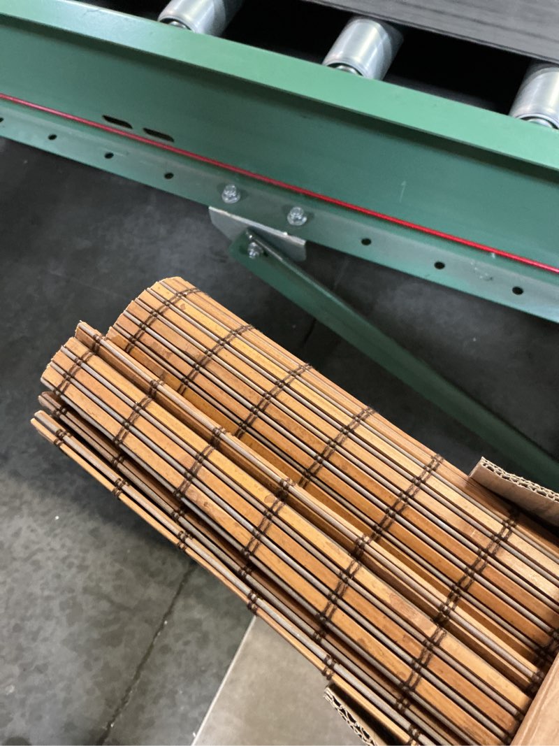 Condition photo showing Good Condition for Similar LazBlinds No-Drill Cordless Roman Shade - Light Filtering Natural Wood, Easy Install Bamboo Blind for Windows 39\" W x 48\" H, Malay Umber Malay Umber 39\"W x 48\"H