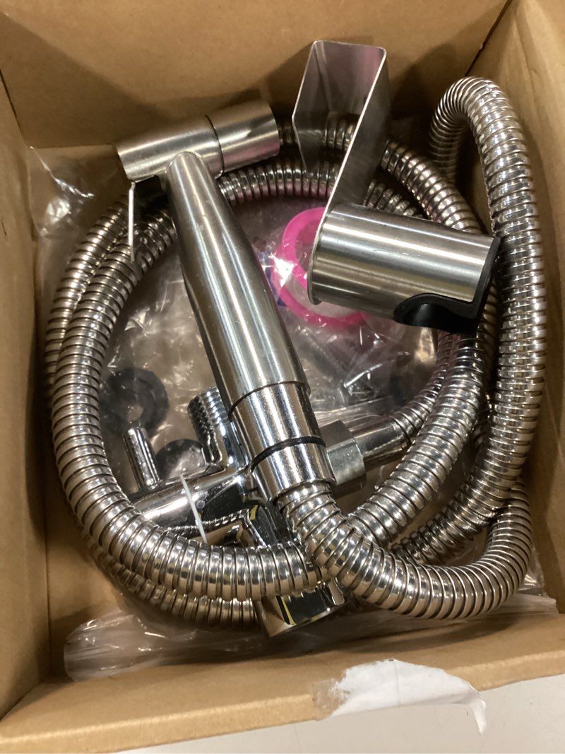 Condition photo showing Good Condition for phancir handheld bidet sprayer for toilet, brushed nickel bidet attachment for toilet adjustable water pressure control with bidet hose for feminine wash baby diaper cloth