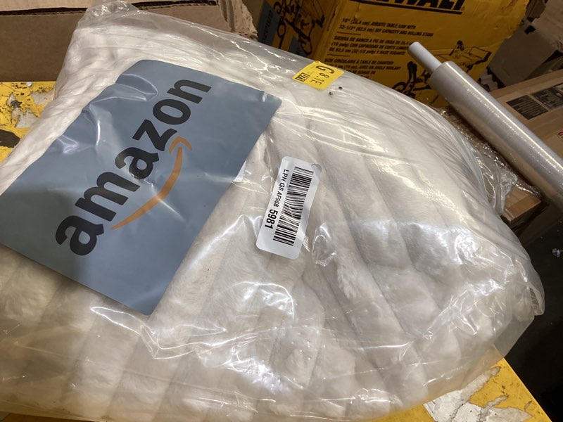 Condition photo showing As Is for haomaijia waterproof couch cover for dogs washable,faux fur pet couch covers for sofa,soft dog bed cover non-slip couch covers for 3 cushion couch sofa pet friendly (off white, 35" x 82") off white 35" x 82"