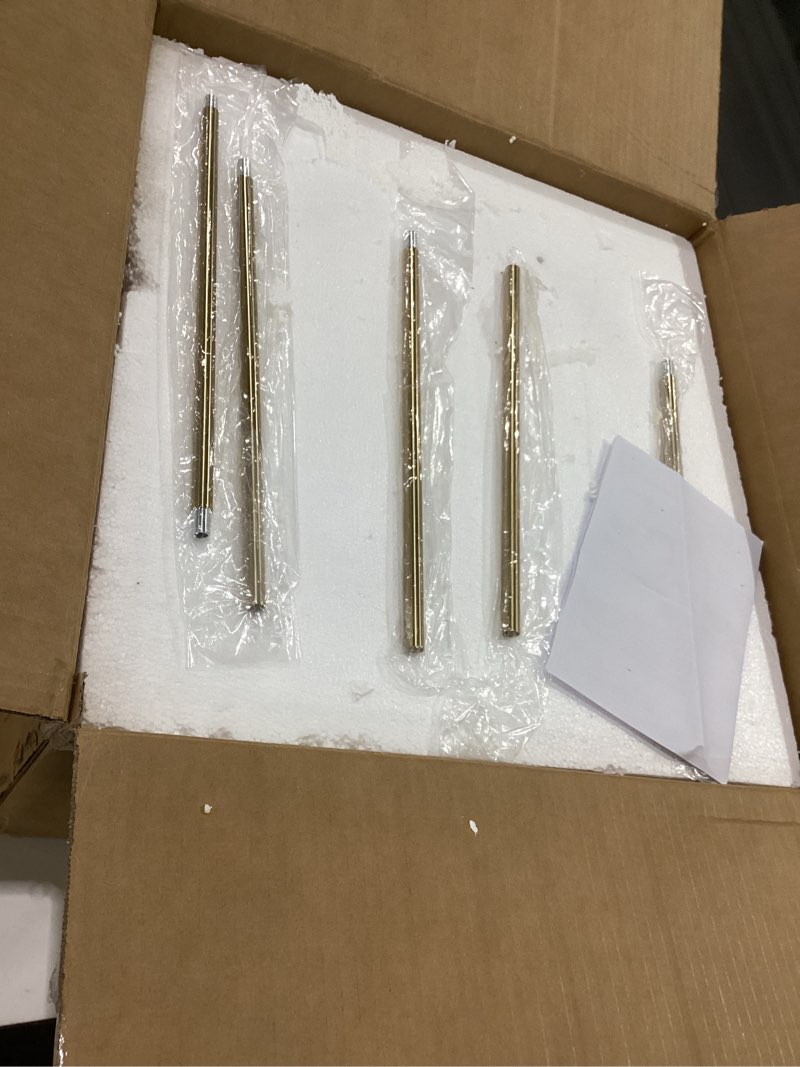 Condition photo showing New/Like New for Hand Woven Rattan Chandelier Boho Pendant Light, Adjustable Coastal Hanging Light for Kitchen Island Dining Room Living Room, White, UL Listed