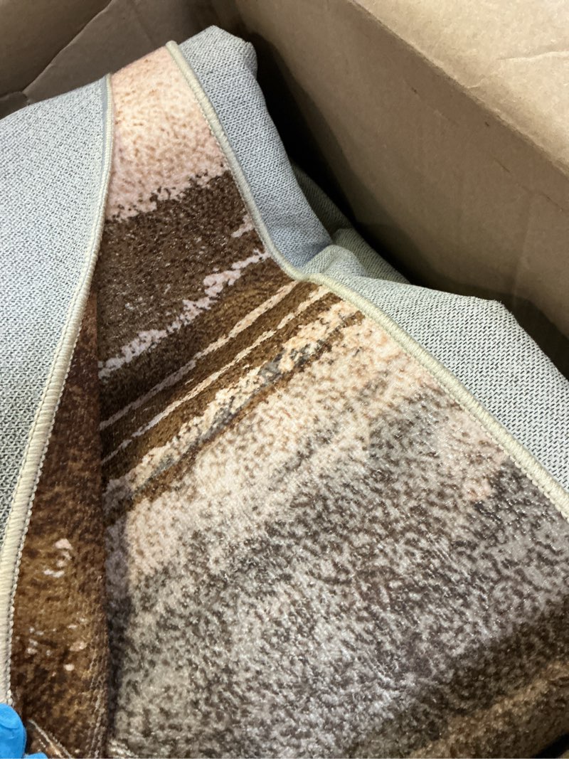 Condition photo showing As Is for Similar LUXE WEAVERS Lagos Collection Passion 4x5 Abstract Area Rug 4' x 5' Passion