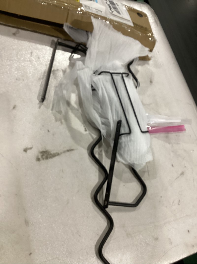 Condition photo showing Good Condition for Wallniture Piccola Under Cabinet Wine Rack & Glasses Holder, Kitchen Organization with 6 Bottle Organizer Metal Black