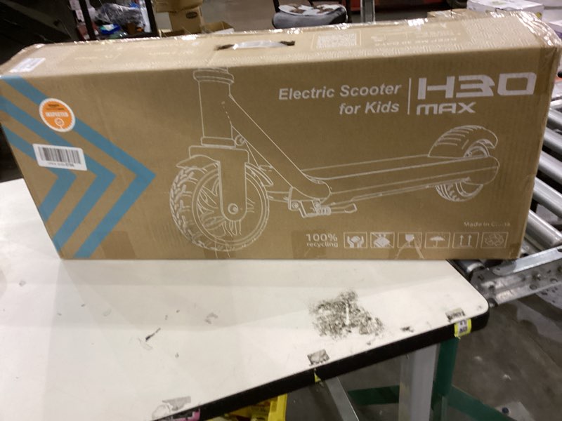 Condition photo showing New/Like New for Gyroor H30 Max Electric Scooter for Kids, LED Dispaly, 150W Powerful Motor, Dual Brake System, Adjustable Height and Speed, Best Presents for Kids H30Max-Blue