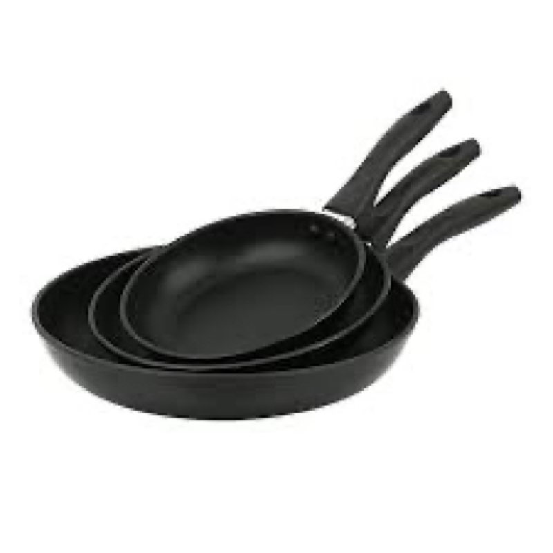 Mainstays 2 Piece Nonstick Aluminum Skillet Set, Black