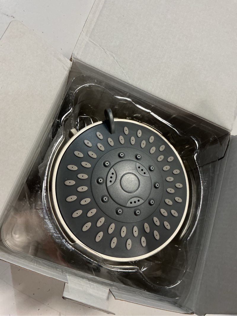 Condition photo showing Good Condition for filtered shower head with 5 modes, hopopro high pressure showerhead with filter, 2-in-1 fixed showerhead filter for hard water, remove 99% chlorine, improves skin hair condition (4 inch bn) 4 inch with filter brushed nickel