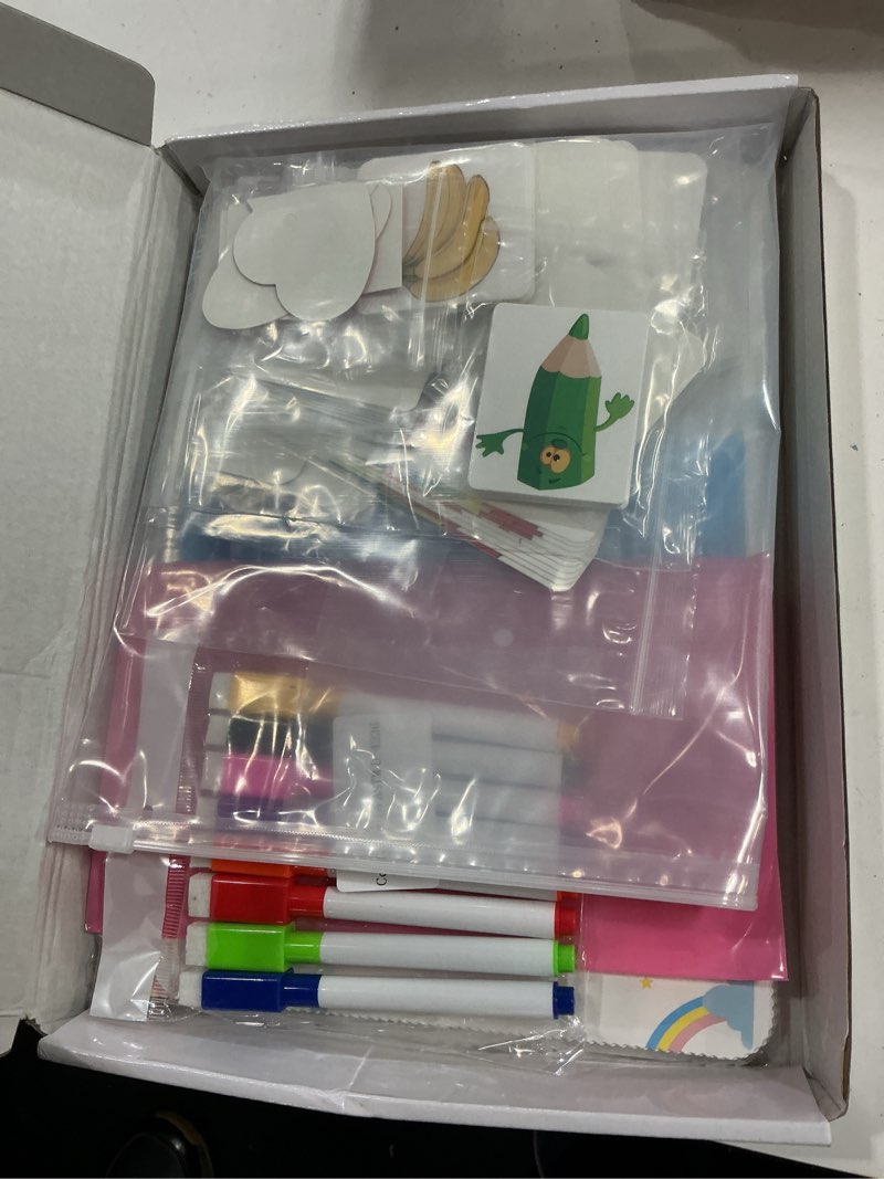 Condition photo showing New/Like New for huijing montessori preschool learning activities busy book - workbook activity binder / toys for toddlers, autism learning materials and tracing coloring book white