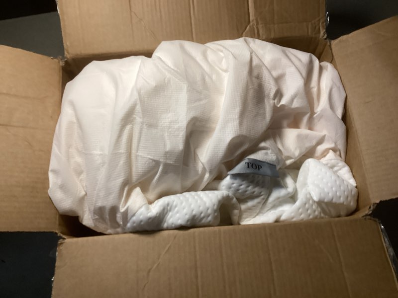 Condition photo showing Good Condition for amazon basics waterproof mattress protector, white, full protector full