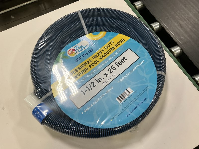 Condition photo showing New/Like New for u.s. pool supply 1-1/2" x 25 foot professional heavy duty spiral wound swimming pool vacuum hose with kink-free swivel cuff, flexible - connect to vacuum heads, skimmer, filter pump inlet, accessories
