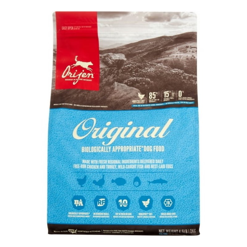 Best by 10/16/26 Orijen Original Biologically Appropriate Grain-Free Chicken, Turkey & Fish Dry Dog Food, 4.5 lb