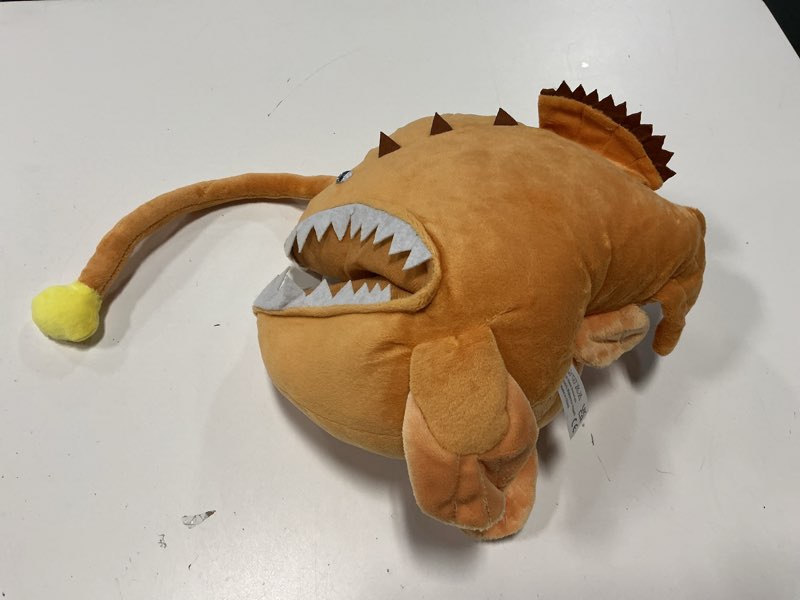 Condition photo showing Good Condition for anglerfish plush toy - simulation 10 inch anglerfish creepy stuffed animals toys, soft real sea life goosefish lanternfish plushie,unique plushie toys model dolls collection for kids