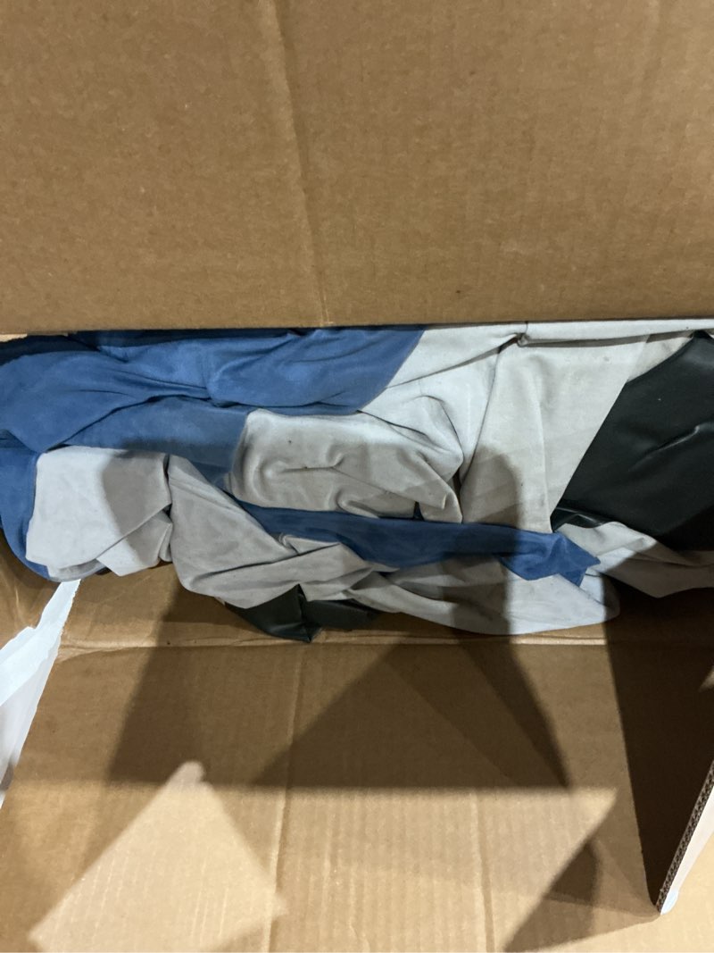 Condition photo showing As Is for (used)(as is)intex: dura-beam deluxe comfort-plush air mattress - 22\\\" queen blue - built-in electric pump, durable fiber-tech, carry bag included, 600lb capacity queen queen