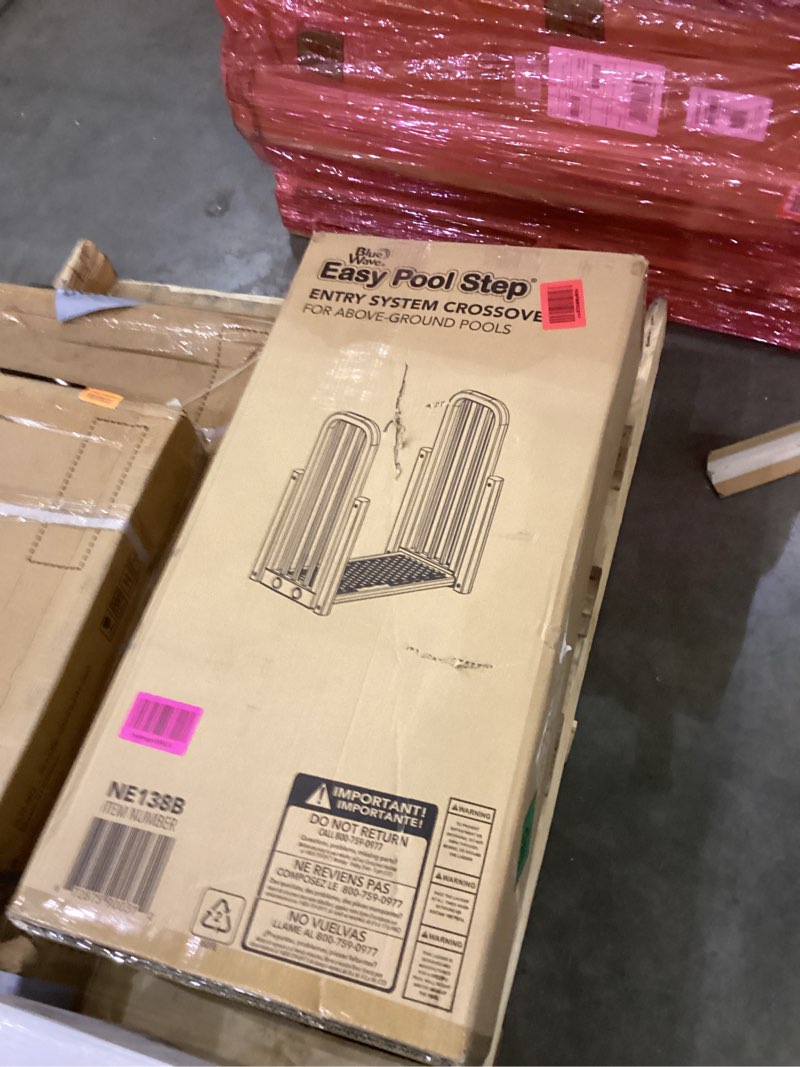 Condition photo showing Good Condition for Blue Wave Easy Pool Entry System w/Gate for 48 to 54-in Deep Above Ground Pools – No Deck Required –