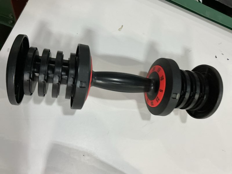 Condition photo showing As Is for VEICK 25 lbs Adjustable Dumbbell with Anti-Slip Turning Handle, Fast Adjust Weight for Men Women, Exercise Equipment with Tray for Home Gym Full Body Workout Fitness 25LBS-1PC