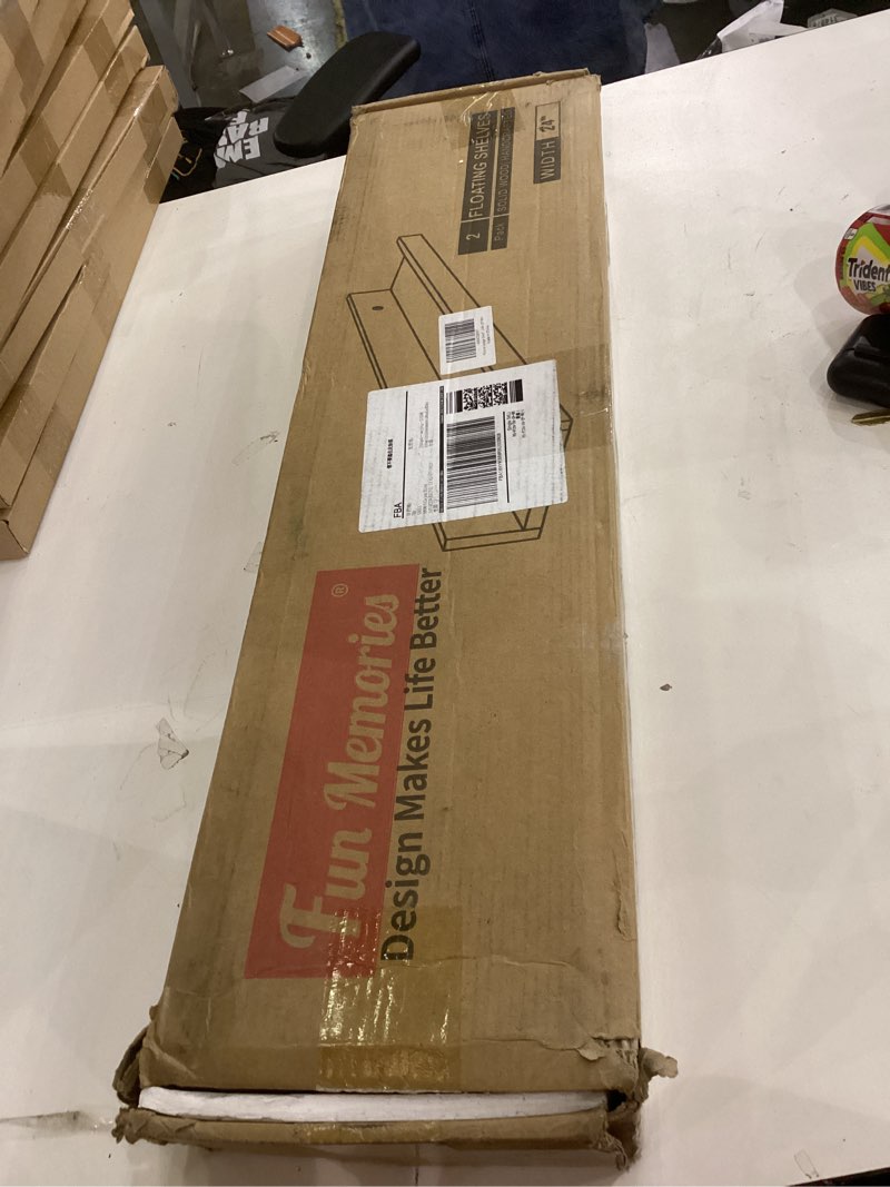 Condition photo showing As Is for 2 floating shelves