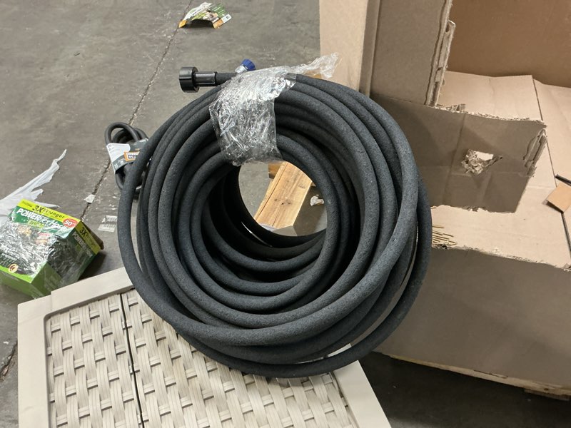 Condition photo showing As Is for element soaker 3/8" x 75' garden hose