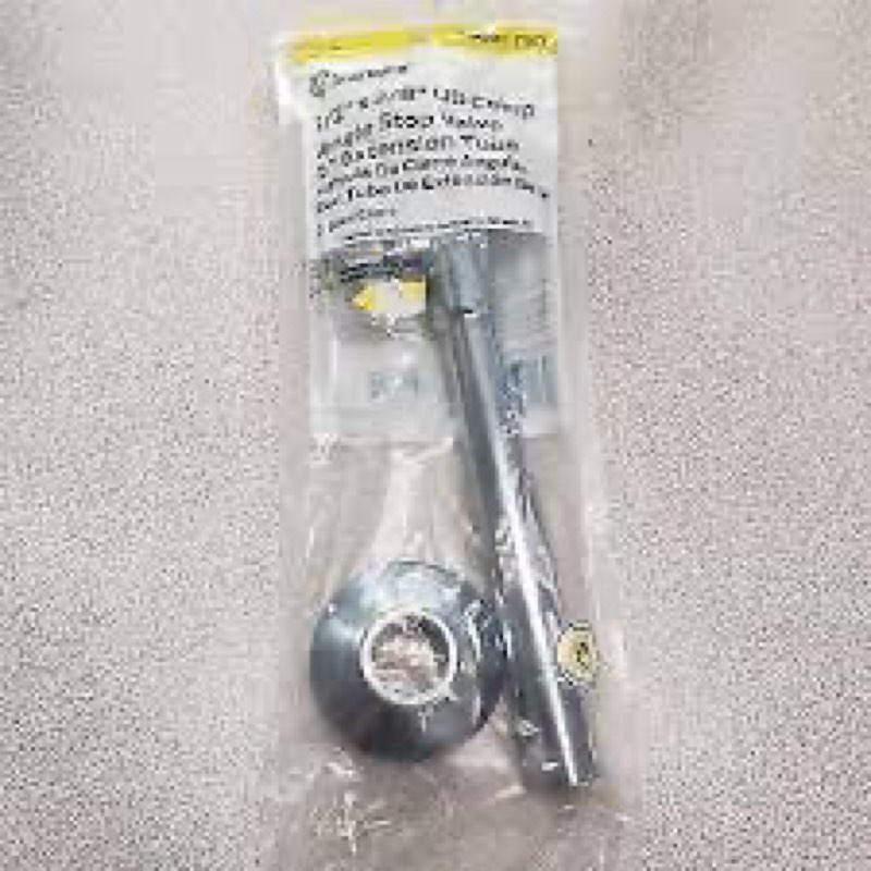 Sharkbite 1/2" x 3/8" OD Comp Angle Stop Valve 5" Extension Tube 1642657
