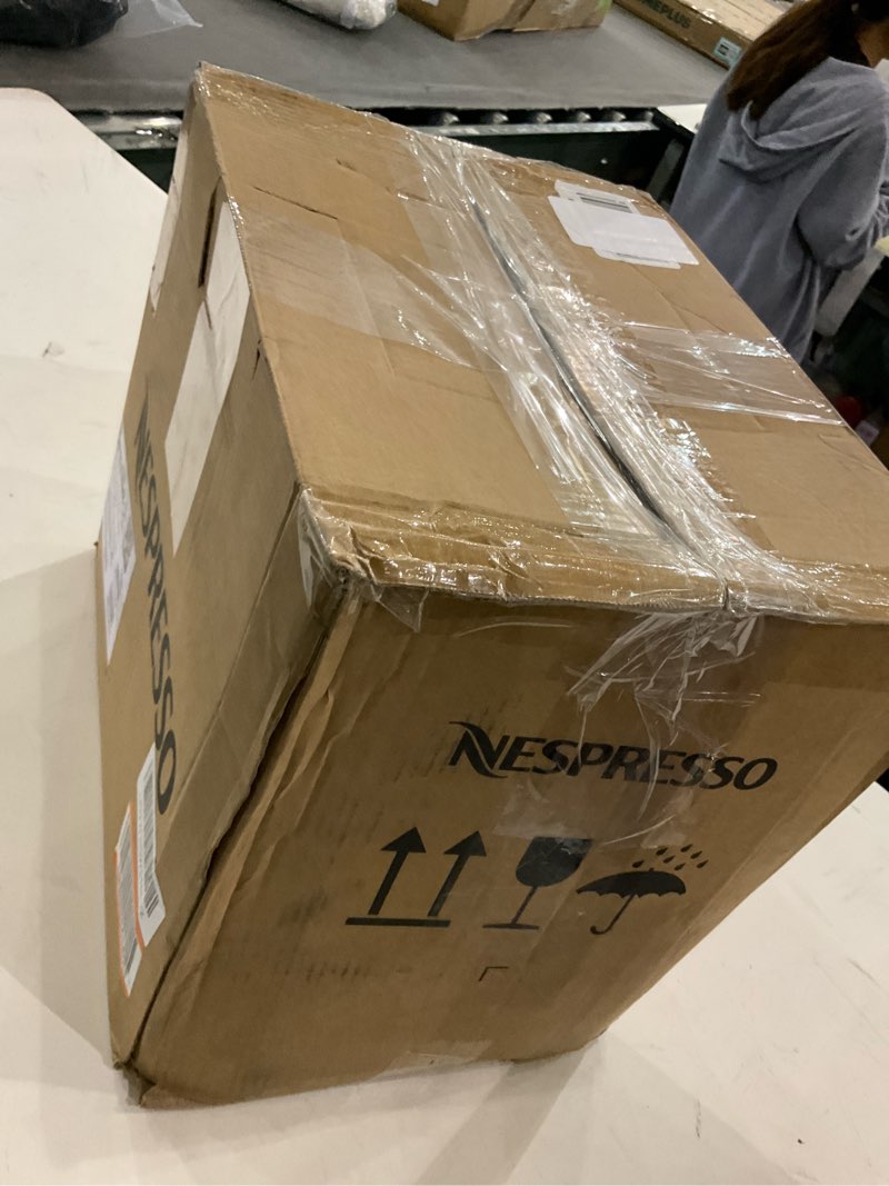 Condition photo showing As Is for Nespresso Festive Vertuo Pop+ Coffee and Espresso Maker by Breville, Matte Black Gold Machine Only Matte Black Gold