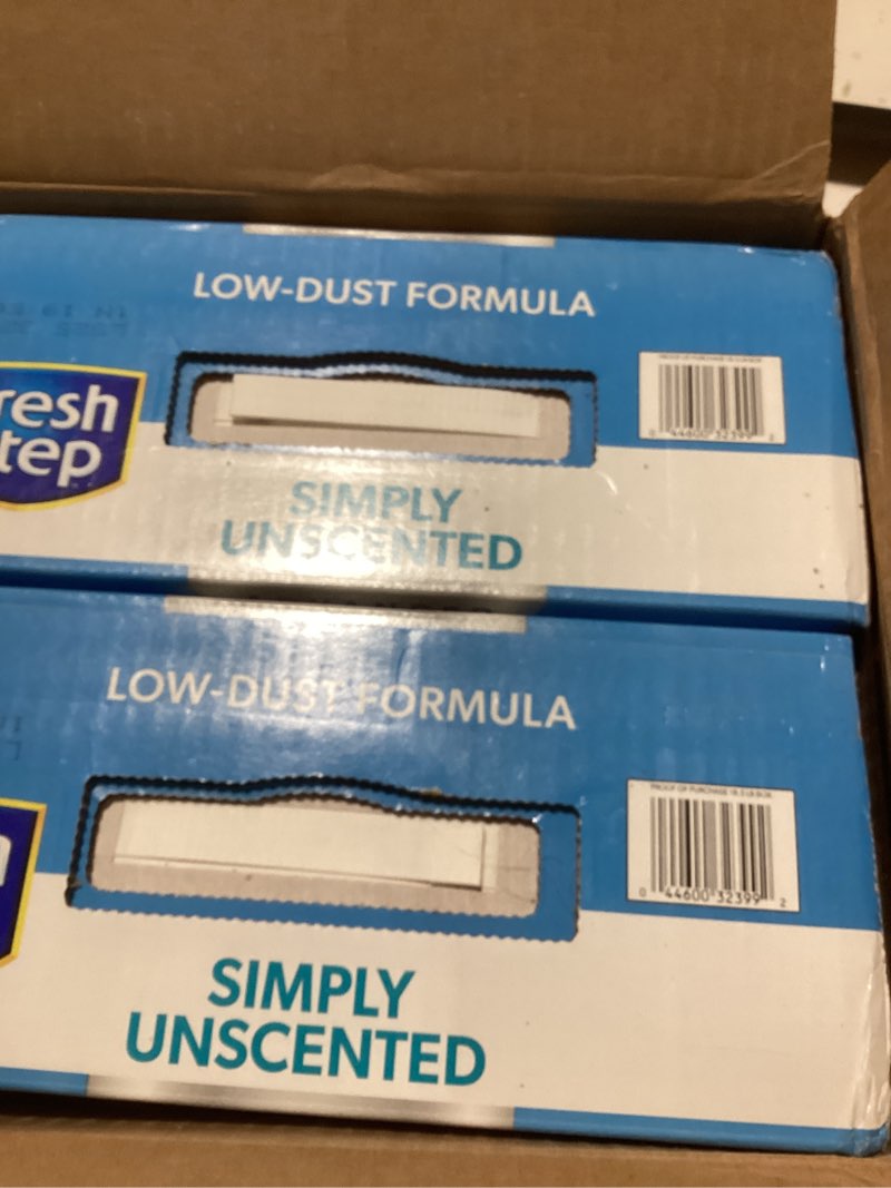 Condition photo showing New/Like New for Fresh Step Advanced Simply Unscented Clumping Litter, Fresh Step Unscented Cat Litter Fights Odor on Contact, 37 lbs. (2 x 18.5 lb. Box)
