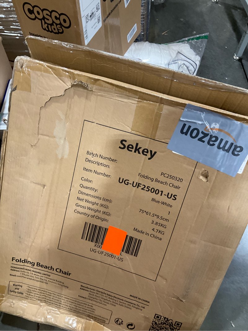 Condition photo showing As Is for Folding beach chair 