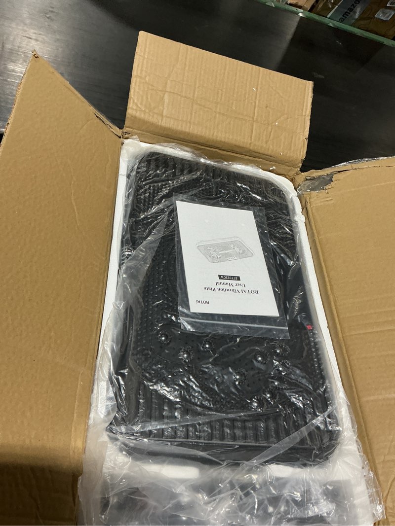 Condition photo showing New/Like New for Vibration Plate Exercise Machine, Lymphatic Drainage Machine for Weight Loss, 100-Speed Platform with Remote & Bands, Quiet Full Body Vibrating Plate 500 Lbs Capacity Fitness Platform Black