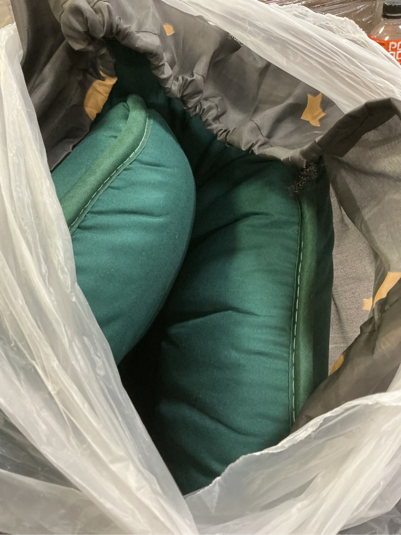Condition photo showing As Is for MAXYOYO Japanese Floor Mattress Futon Mattress, Thicken Sleeping Pad Foldable Roll Up Floor Futon for Adults Tatami Mat Dormitory Bed Lounger, Dark Green, Full Size Dark Green Full