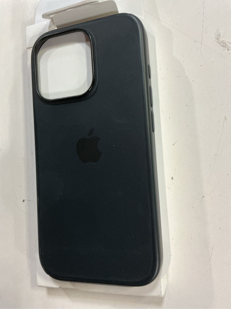 Condition photo showing As Is for apple iphone 16 pro silicone case with magsafe and camera control: lightweight phone case, wireless charging compatible, smooth matte finish, black iphone 16 pro silicone black