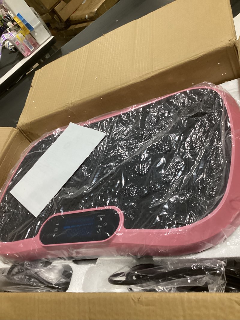 Condition photo showing Good Condition for axv vibration plate fitness platform exercise machine vibrating shaking full body shaker workout vibrate stand shake board sport gym for weight loss fat burner for women men slim-bt.pink