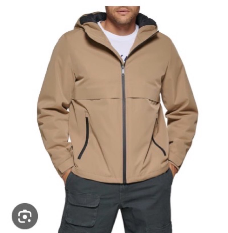 dockers men's flex tech filled storm jacket, khaki, x-large