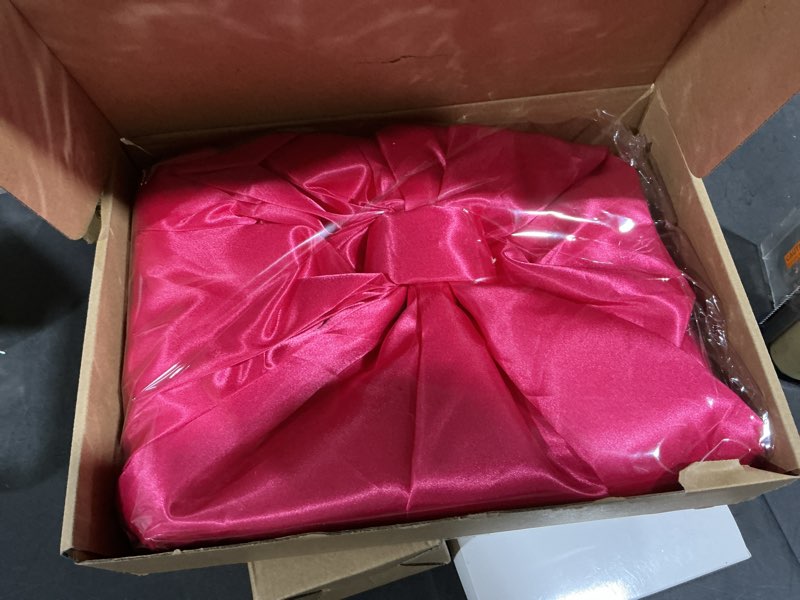 Condition photo showing New/Like New for 118x28 Inch Extra Large Valentine's Day Tree Topper Bow Wedding Giant Satin Bow Decoration with Long Streamers Huge Oversized Topper Decor for Tree Holiday Party Door Wall(White,Satin) White Satin
