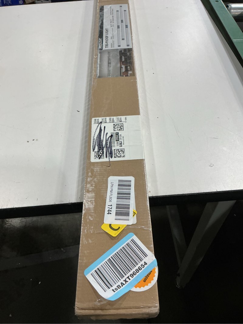 Condition photo showing New/Like New for Plug in Ceiling Light 4FT Linkable 36W 5000K LED Shop Lights for Workshop Garage, Plug in Tube Light Fixture, 4500LM Closet Wall Light for Workbench Kitchen Office Bathroom, Triproof 4FT/with plug White