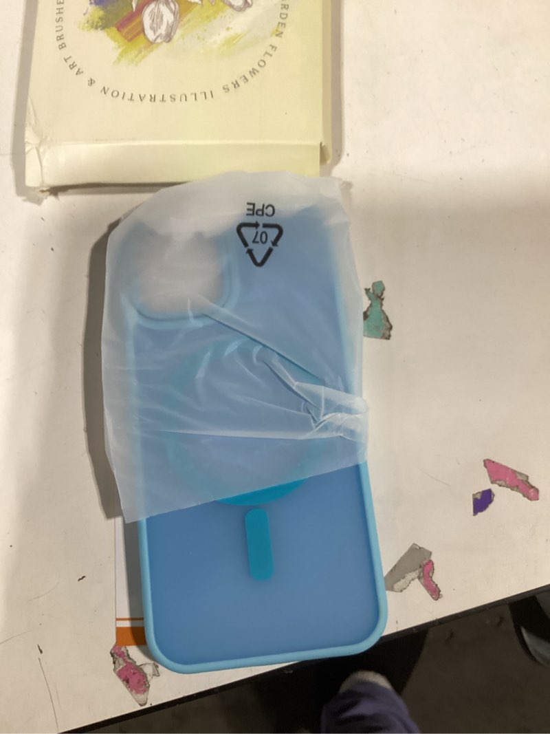 Condition photo showing Good Condition for YENAPOON for iPhone 12 Case, iPhone 12 Pro Case, with 1 Screen Protector, Matte Magnetic Slim Phone Cover, Support for Magsafe, Shockproof Protection Translucent Frosted Back,Light Blue for iPhone 12/12 Pro 6.1 inch Light Blue