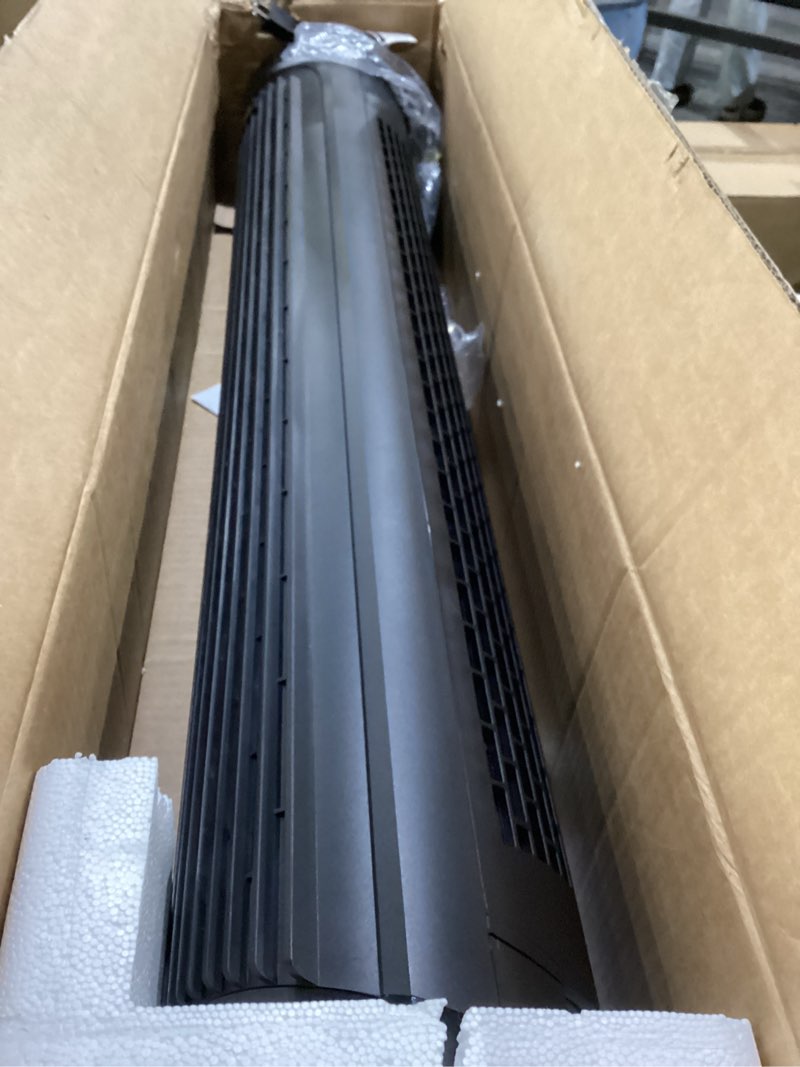 Condition photo showing As Is for NOT TESTED Dreo Smart Tower Fan for Bedroom, 90° Oscillating 40\" Standing Fan, 26ft/s High-Speed 5 Speeds 4 Modes, Quiet Room Floor Fans, Touch/Remote/APP & Voice Control, Work with Alexa, 12H Timer, Silver