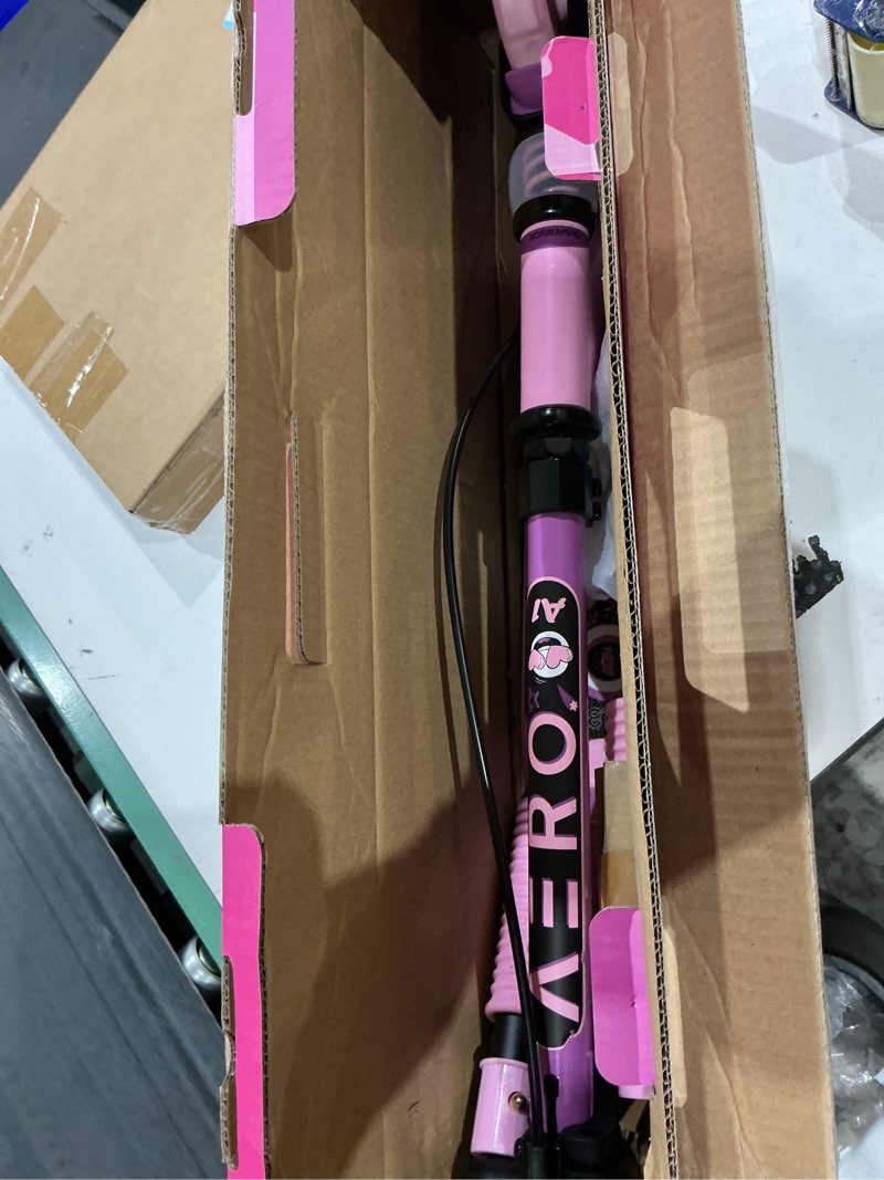 Condition photo showing Good Condition for aero scooter for kids 5-12 | dynamic lights, hand brake & shock absorption | boys girls 2 wheels kick scooter | foldable & height adjustable a1-pink (hand brake)