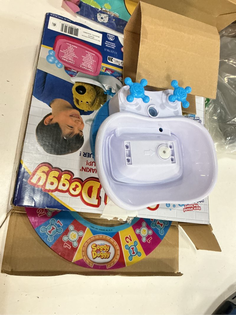 Condition photo showing As Is for spin master games, soggy doggy, the award-winning wet & silly kids board game for family game night, interactive dog toy, screenless activity for kids & family, 2-4 players, for ages 4 & up one size