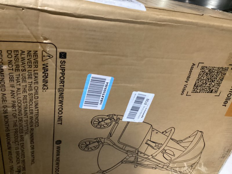 Condition photo showing Good Condition for newyoo glidetow tr18m compact travel stroller for infant, lightweight foldable baby stroller with luggage handle & cup holder, one-hand easy fold, near lay flat recline seat, green