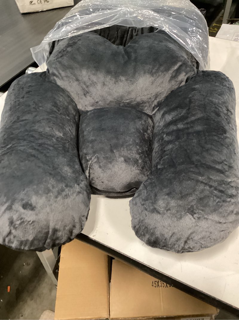 Condition photo showing As Is for Zomaple Face Down Chair After Eye Surgery – Memory Foam, Washable Cover, & Ventilated Design – Facedown Pillow for Sleeping, BBL Equipment, Retinal & Vitrectomy Recovery Velvet Grey