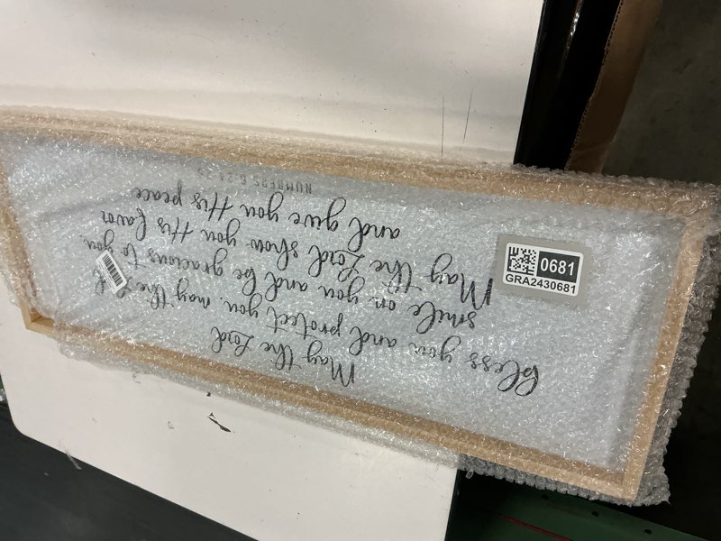 Condition photo showing New/Like New for FZMHASLWW Christian Wall Art Numbers 6:24-26 Bible Verse Decor May The Lord Bless You Sign 32"×12" Scripture Christ Prayer Plaque Religious Home Decor for Living Room Bedroom Wall Decor (Wood) 32"L x 12"W Numbers 6:24-26 Scripture(Wood)