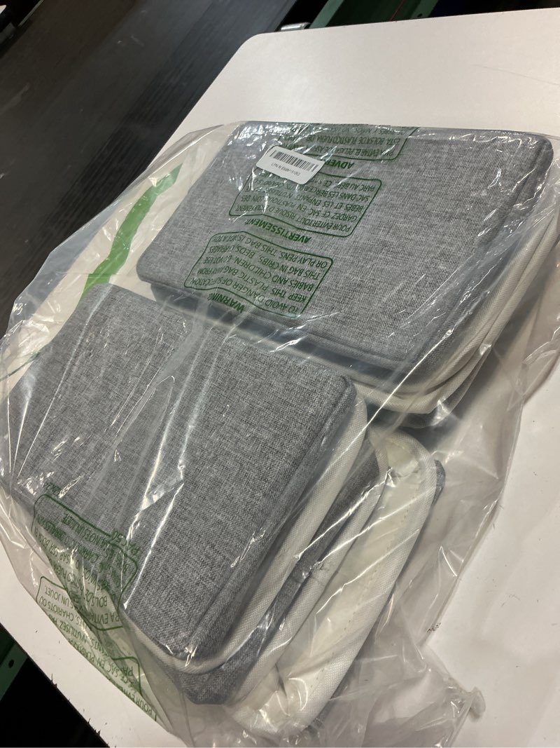 Condition photo showing Good Condition for decomomo small storage basket, closet storage bins, baskets for organizing shelves (grey & white, small - 6 pack) grey and white small/6p
