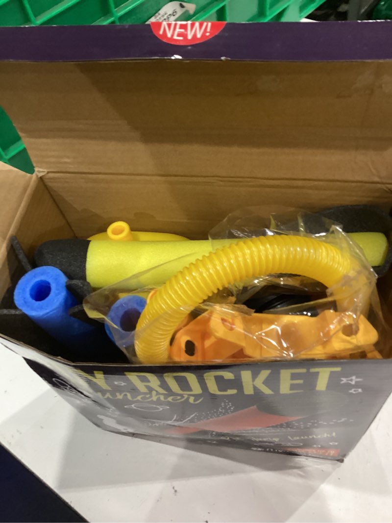 Condition photo showing As Is for rocket launcher for kids - outdoor toys for kids ages 4-8 years - 3 4 5 6 7 year old boy birthday gift - rockets kids toys for boys & girls - 3 year old gifts - outside fun toddler toys 3-5