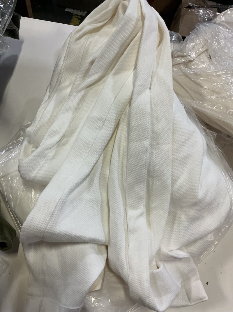 Condition photo showing As Is for luxury organic cotton bed blanket white king