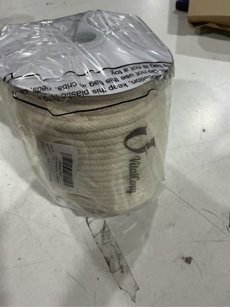 Condition photo showing New/Like New for vitalcozy 1/4" cotton piping cord 6 mm natural cording for sewing piping for pillows and other soft welt applications(46 yds)