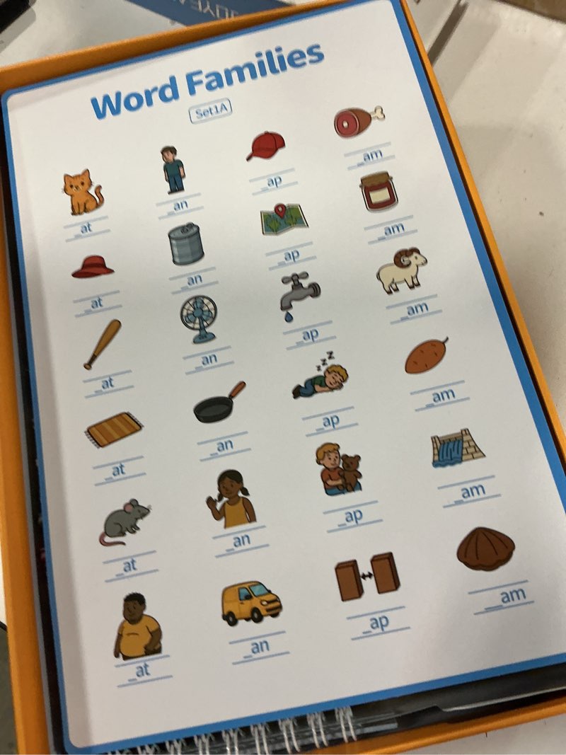 Condition photo showing New/Like New for phonics flash cards word family build book, 40 read & rhyme flip books, learn to read for kids ages 4-8, engaging educational tools for preschool-kindergarten, fun sight words & phonics games