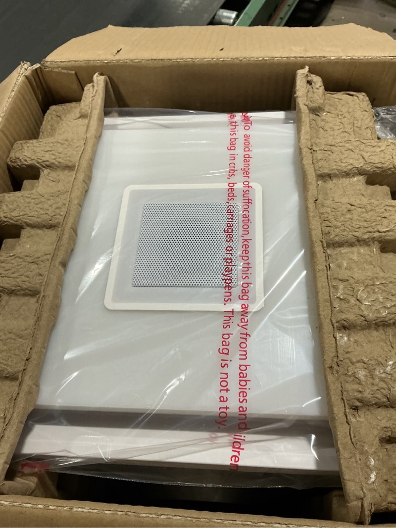 Condition photo showing Good Condition for Homewerks 7130-13-BT White Decorative LED, Bluetooth Bathroom Exhaust Fan NEW 