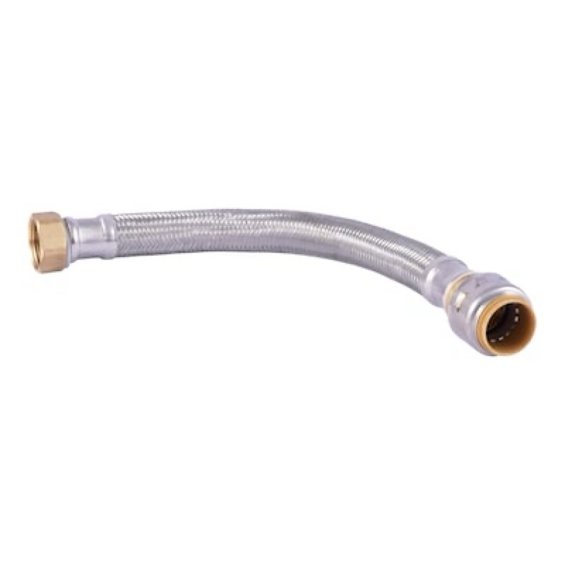 sharkbite 12-in 3/4 -in push-to-connect inlet x 3/4 -in fip outlet braided stainless steel water heater