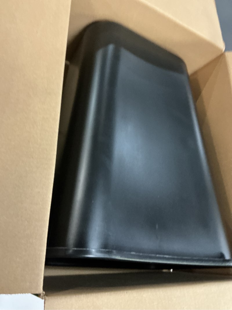 Condition photo showing Good Condition for Rubbermaid Commercial Wastebasket Trash Container, 41QT/10.25 GAL, Plastic, Black, Stackable Trash Can for Bedroom/Bathroom/Office, Fits Under Desk/Sink/Cabinet 10.25 Gallons Black 1